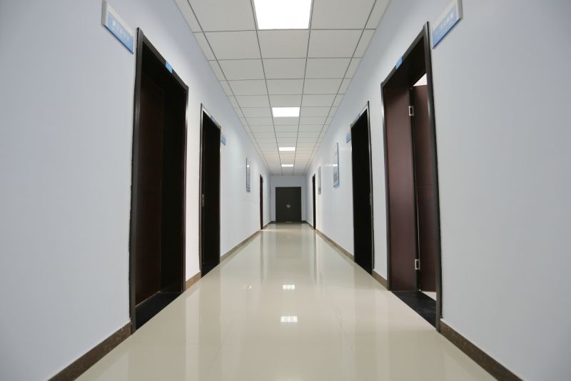 Hallway with Bright Colors